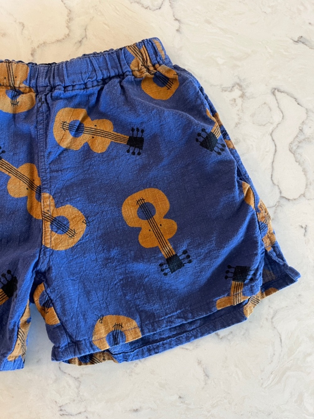 Bobo Choses Blue Shorts with Guitar Print - Picture 3 of 5